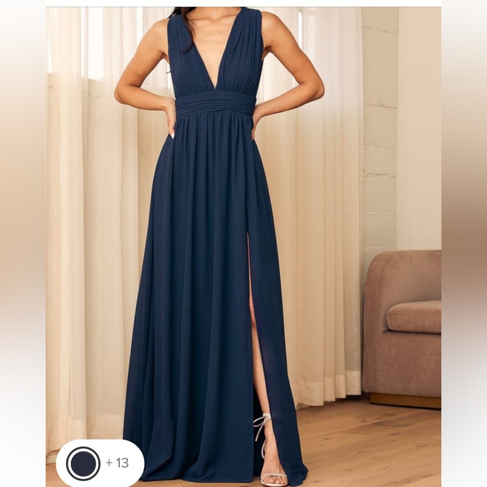 Lulus heavenly hues navy formal dress